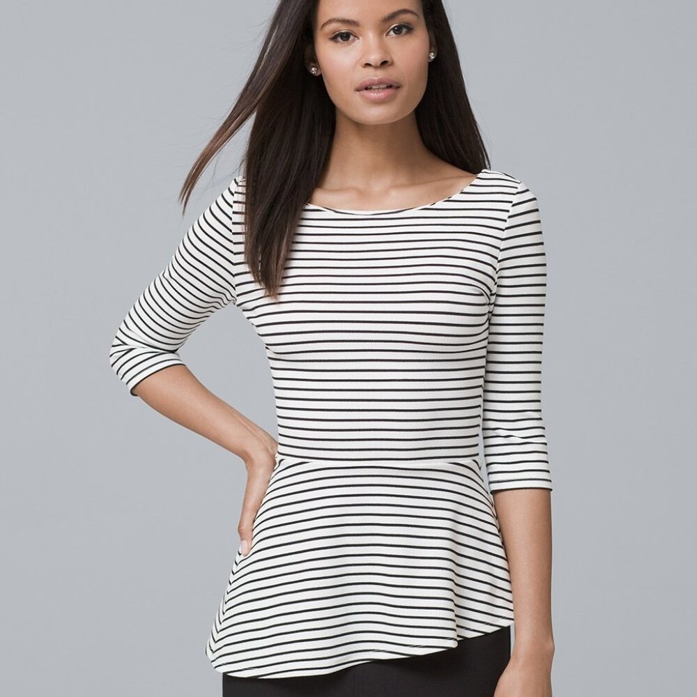 White House Black Market Peplum Top